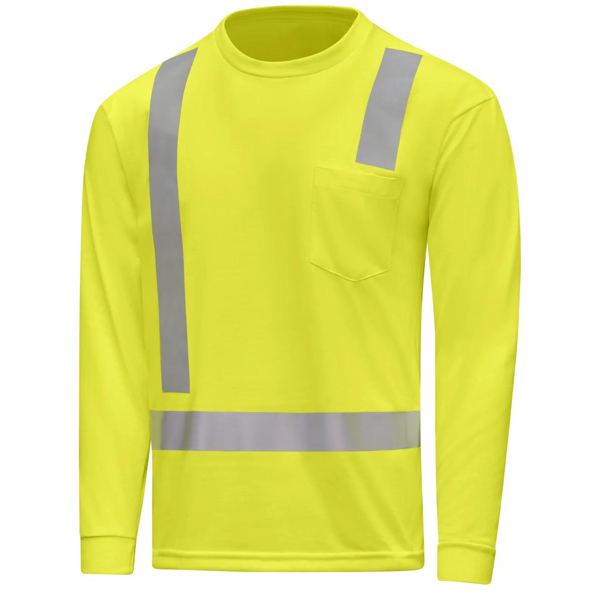 Red Kap Hi-Visibility Long Sleeve Pocket T-Shirt - Type R Class 2