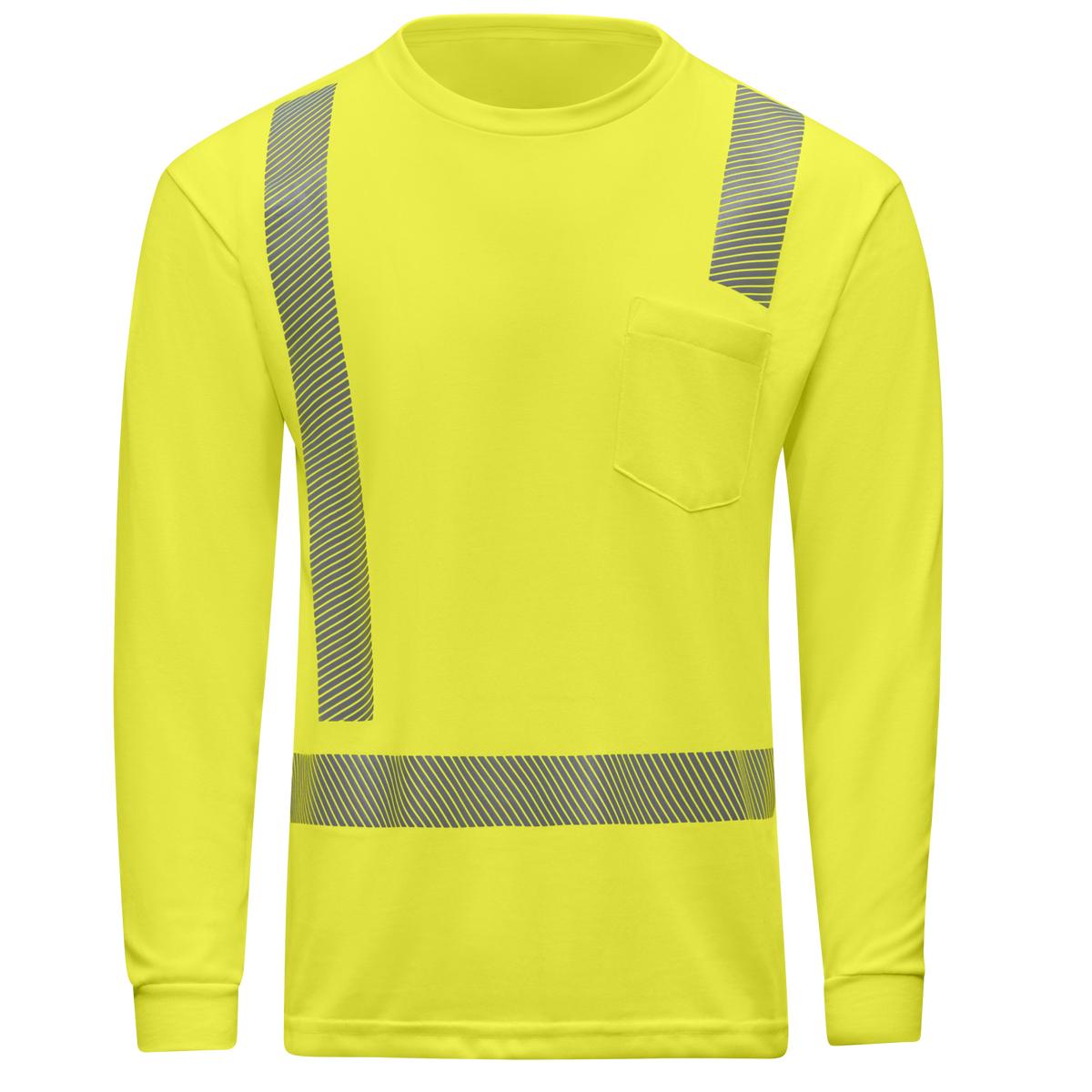 Red Kap Hi-Visibility Breathable Long Sleeve Pocket T-Shirt - Type R Class 2