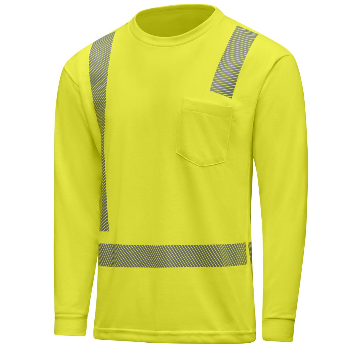 Red Kap Hi-Visibility Breathable Long Sleeve Pocket T-Shirt - Type R Class 2