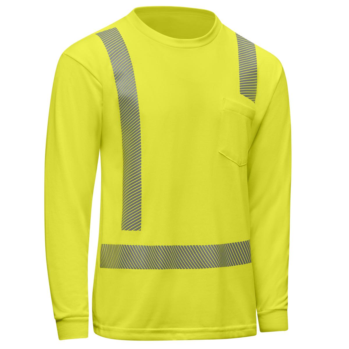 Red Kap Hi-Visibility Breathable Long Sleeve Pocket T-Shirt - Type R Class 2