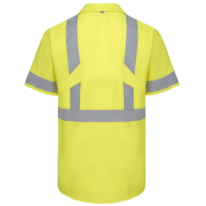 Red Kap Short Sleeve Hi-Visibility Ripstop Work Shirt - Class 2