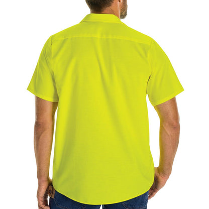 Red Kap Short Sleeve Enhanced Visibility Ripstop Work Shirt