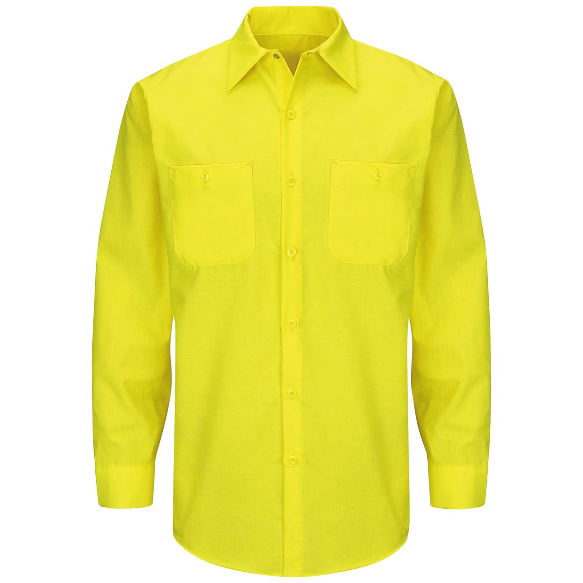 Red Kap Long Sleeve Enhanced Visibility Ripstop Work Shirt