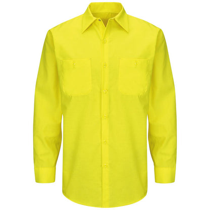 Red Kap Long Sleeve Enhanced Visibility Ripstop Work Shirt