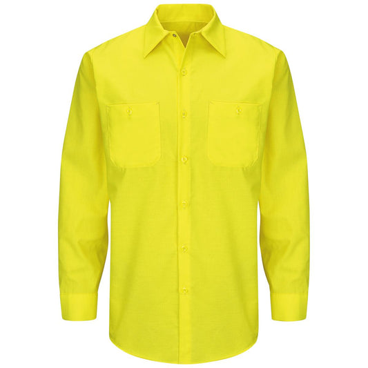 Red Kap Long Sleeve Enhanced Visibility Ripstop Work Shirt