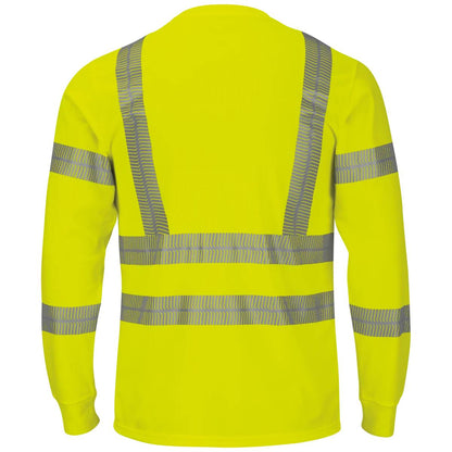 Red Kap Long Sleeve Hi-Visibility T-Shirt, Type R Class 3
