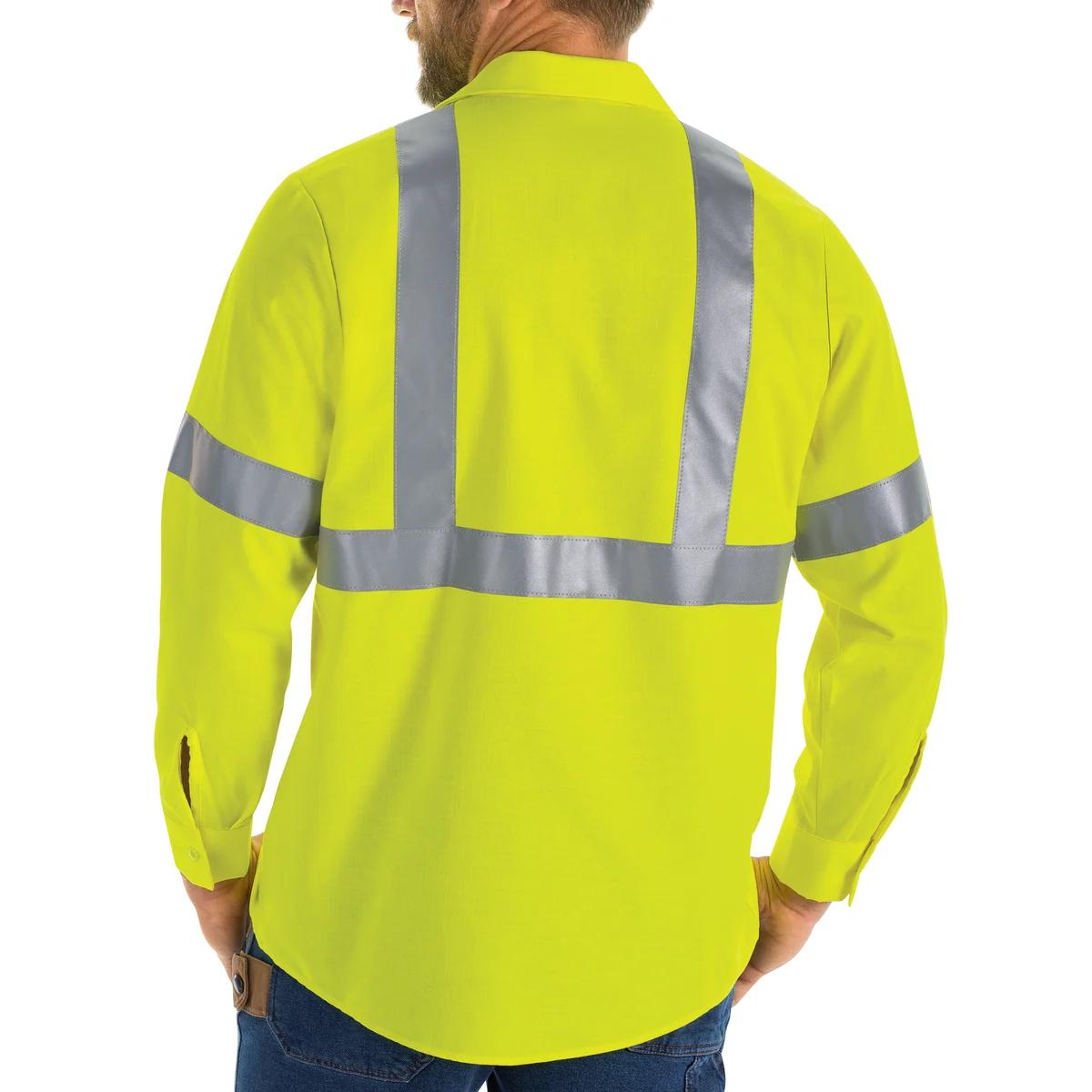 Red Kap Hi-Vis Long Sleeve Ripstop Shirt - Type R Class 2