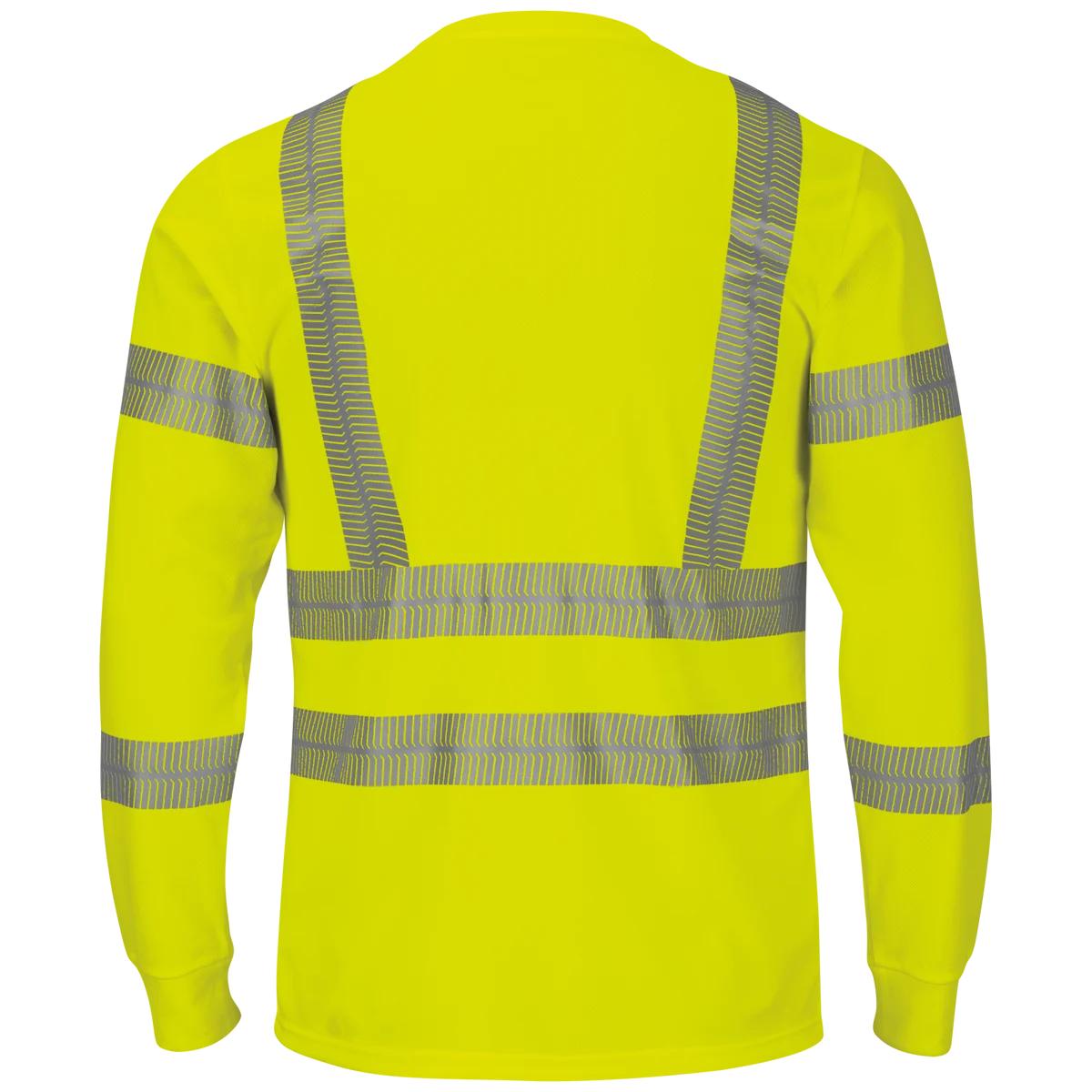 Red Kap Long Sleeve Hi-Visibility T-Shirt, Type R Class 3