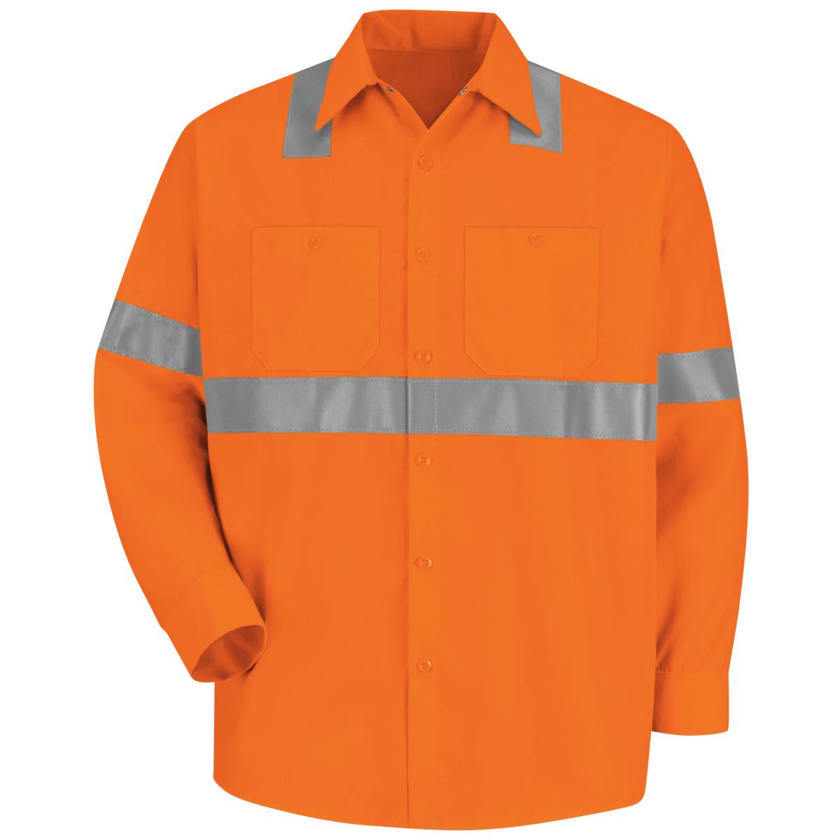 Red Kap Hi-Vis Orange Long Sleeve Shirt - Type R Class 2