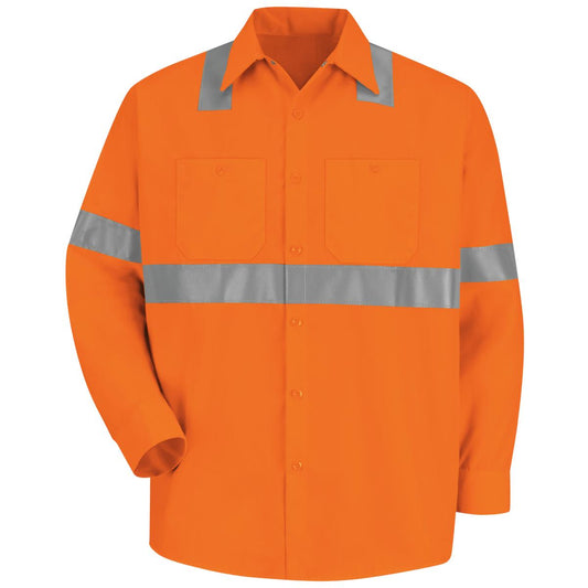 Red Kap Hi-Vis Orange Long Sleeve Shirt - Type R Class 2