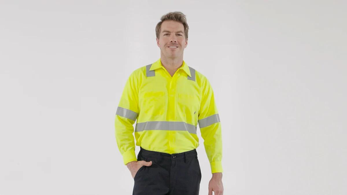 Red Kap Long Sleeve Visibility Work Shirt