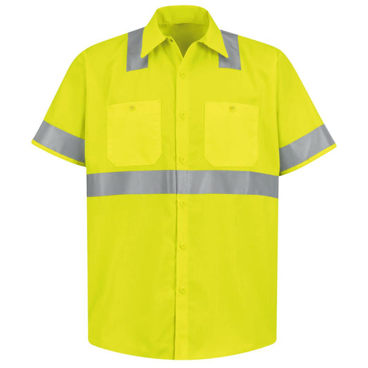 Red Kap Hi-Vis Yellow Short Sleeve Shirt - Type R Class 2