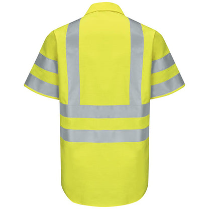 Red Kap Hi-Vis Short Sleeve Ripstop Shirt - Type R Class 3