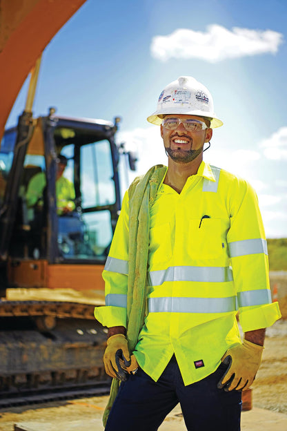 Red Kap High Visibility Long Sleeve Work Shirt - Ripstop