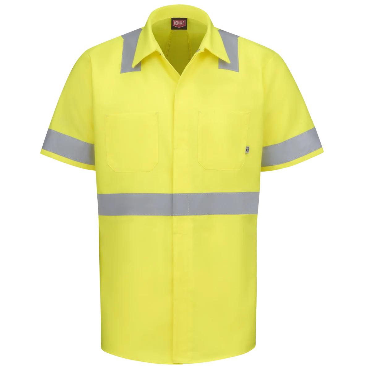 Red Kap Short Sleeve Hi-Visibility Ripstop Work Shirt - Class 2