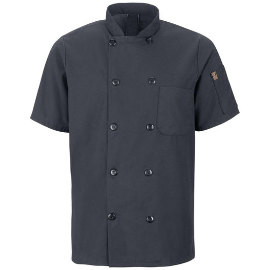 Red Kap Short Sleeve Chef Coat with OilBlok + MIMIX®