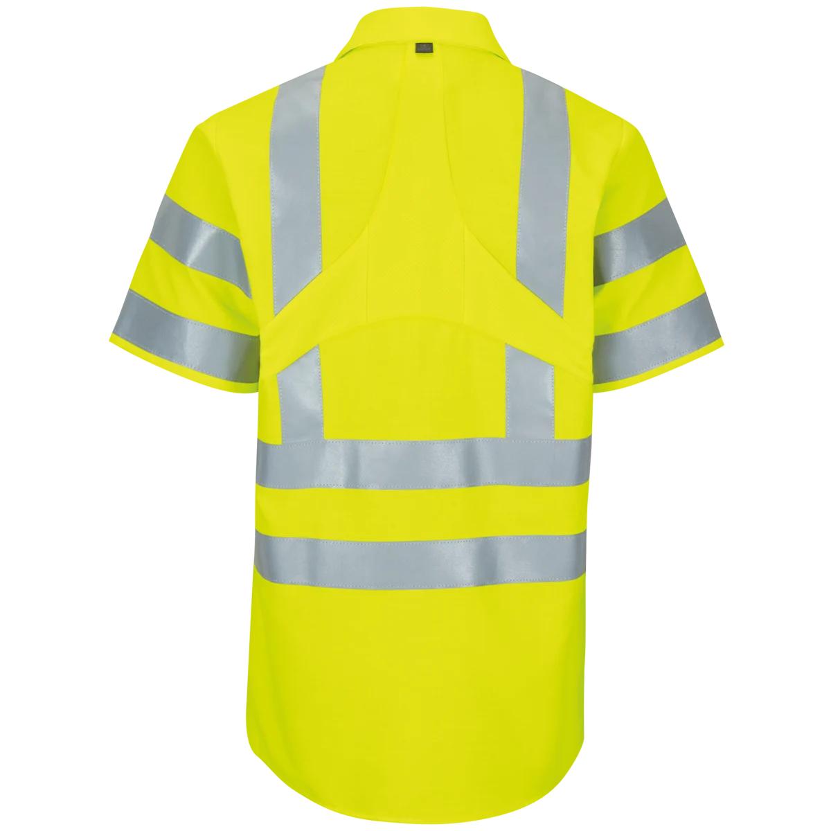 Red Kap Short Sleeve Hi-Visibility Ripstop Work Shirt