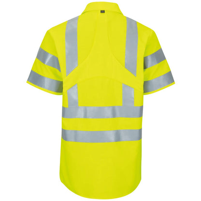 Red Kap Short Sleeve Hi-Visibility Ripstop Work Shirt