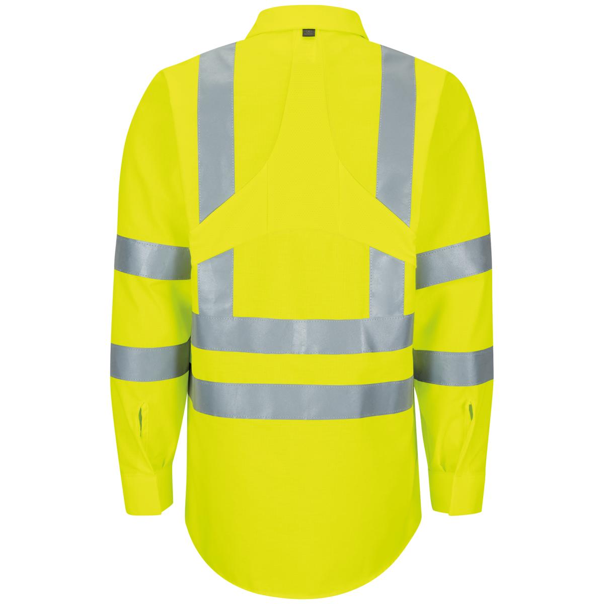 Red Kap High Visibility Long Sleeve Work Shirt - Ripstop