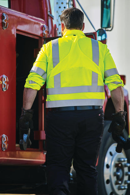 Red Kap High Visibility Long Sleeve Work Shirt - Ripstop