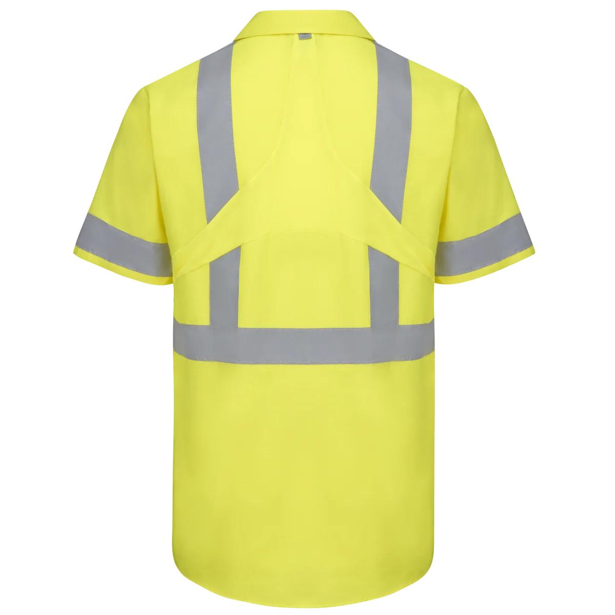 Red Kap Short Sleeve Hi-Visibility Ripstop Work Shirt - Class 2