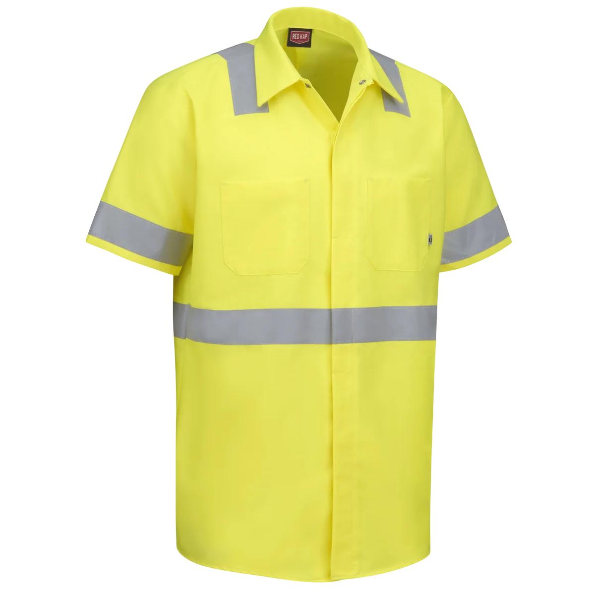 Red Kap Short Sleeve Hi-Visibility Ripstop Work Shirt - Class 2