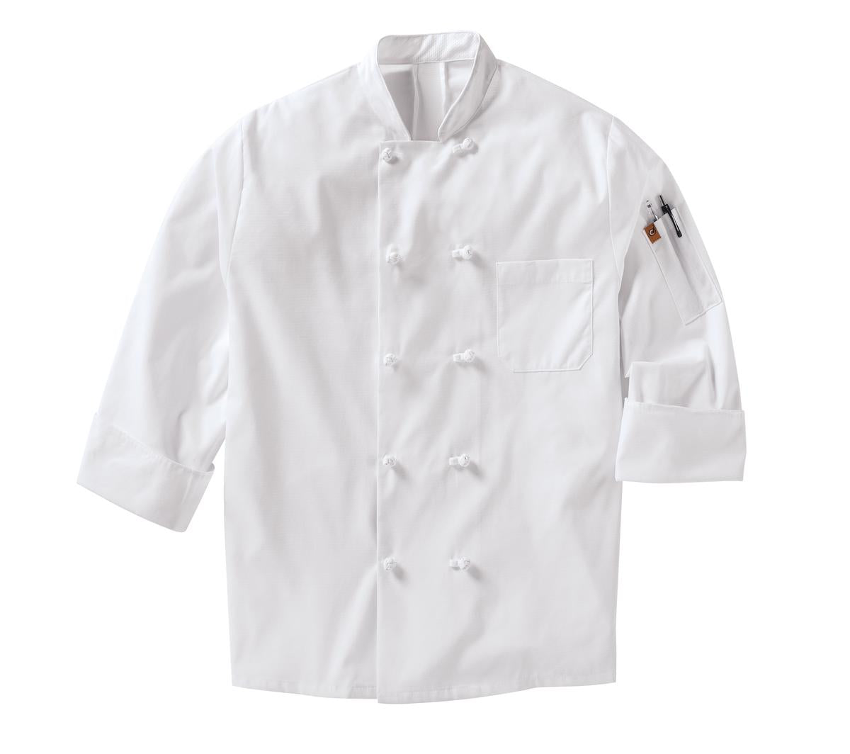 Red Kap Ten Knot Button Chef Coat with OilBlok + MIMIX®