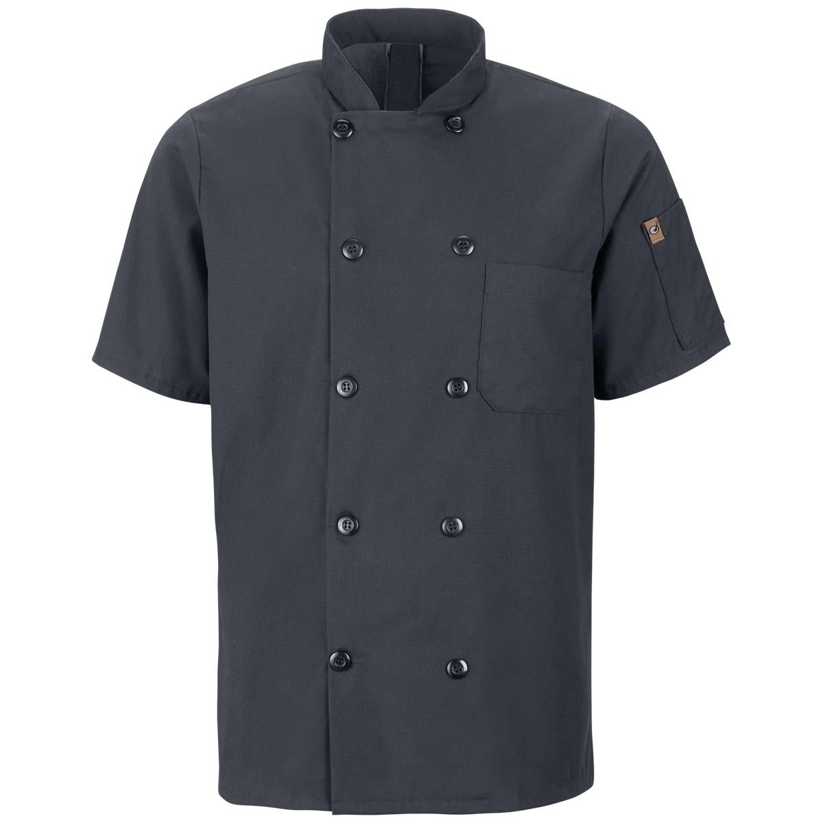 Red Kap Short Sleeve Chef Coat with OilBlok + MIMIX®