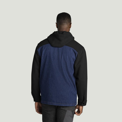 Red Kap Denim and Fleece Hooded Shirt Jacket