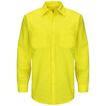 Red Kap Long Sleeve Enhanced Visibility Ripstop Work Shirt