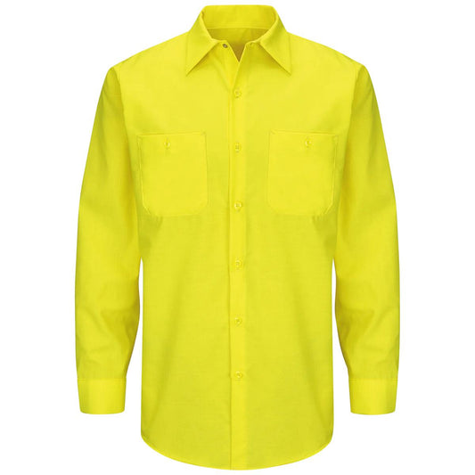 Red Kap Long Sleeve Enhanced Visibility Ripstop Work Shirt