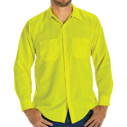 Red Kap Long Sleeve Enhanced Visibility Ripstop Work Shirt