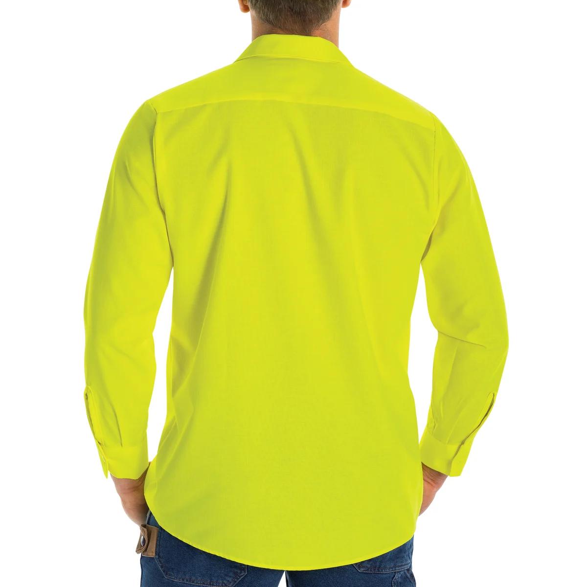 Red Kap Long Sleeve Enhanced Visibility Ripstop Work Shirt