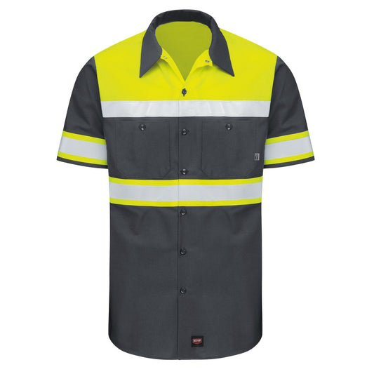 Red Kap Hi-Vis Short Sleeve Ripstop Shirt - Type O Class 1