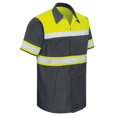 Red Kap Hi-Vis Short Sleeve Ripstop Shirt - Type O Class 1