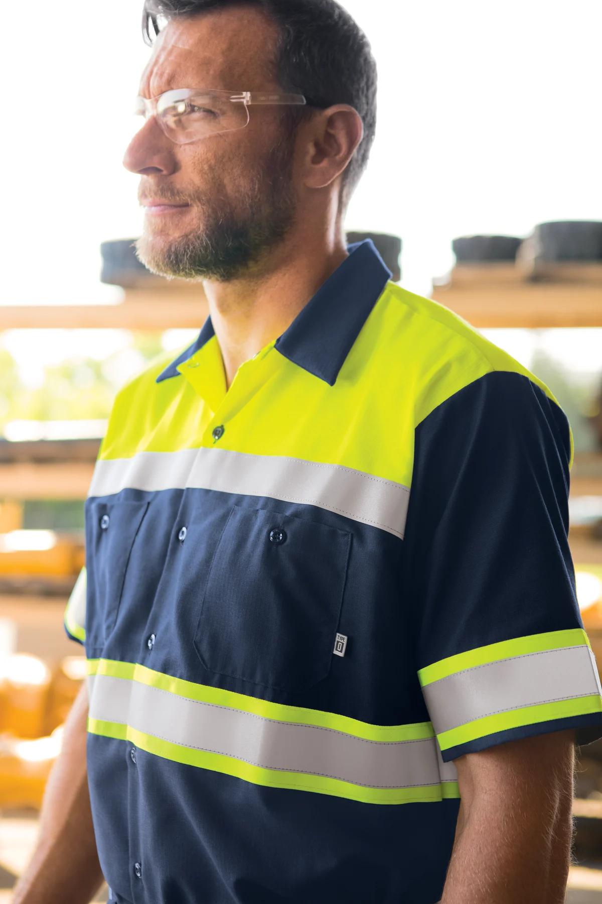 Red Kap Hi-Vis Short Sleeve Ripstop Shirt - Type O Class 1