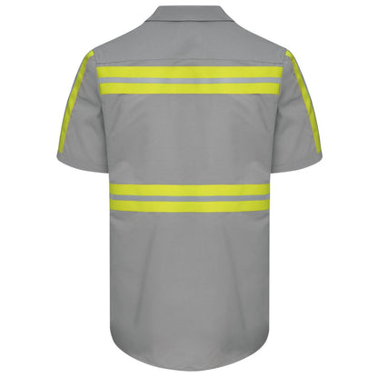 Red Kap Short Sleeve Enhanced Visibility Industrial Work Shirt