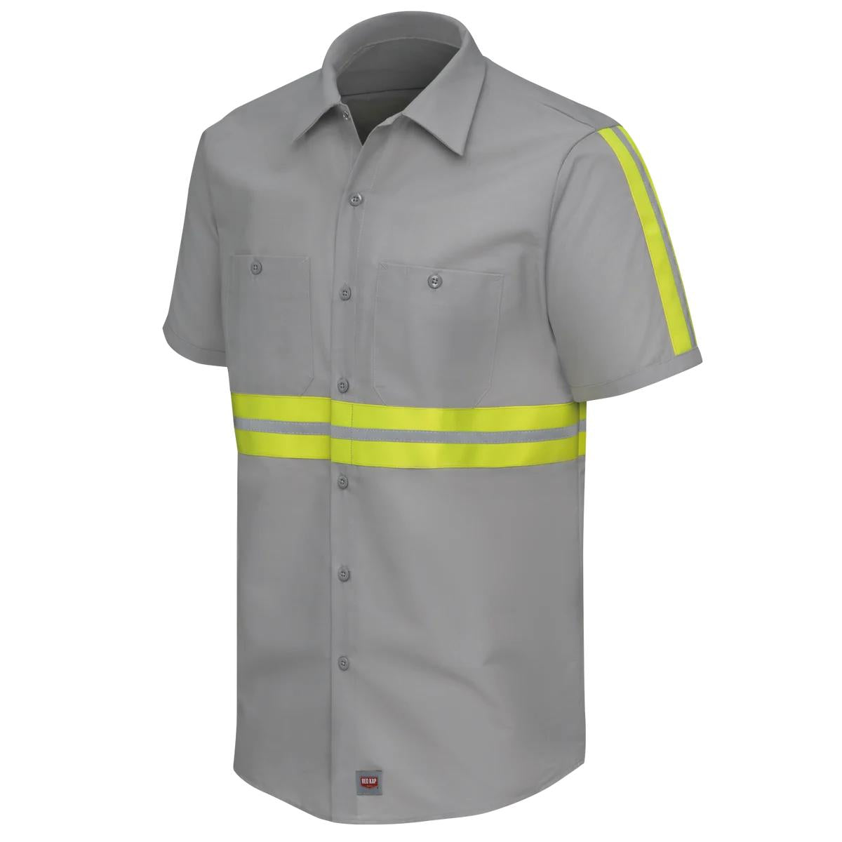 Red Kap Short Sleeve Enhanced Visibility Industrial Work Shirt