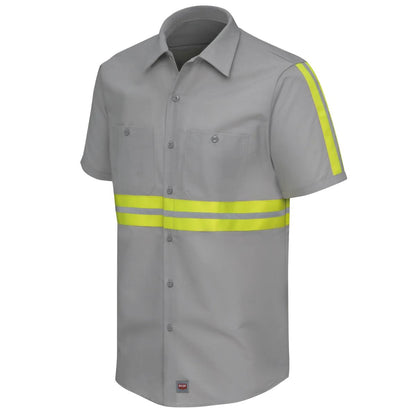 Red Kap Short Sleeve Enhanced Visibility Industrial Work Shirt