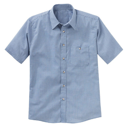 Red Kap Short Sleeve Mini-Plaid Uniform Shirt