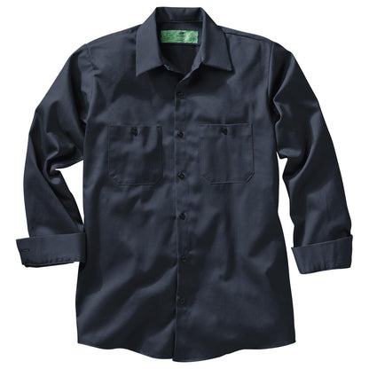Red Kap Long Sleeve Cotton Work Shirt - Wrinkle-Resistant