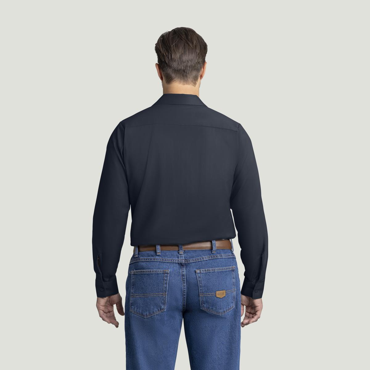 Red Kap Long Sleeve Cotton Work Shirt - Wrinkle-Resistant