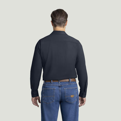Red Kap Long Sleeve Cotton Work Shirt - Wrinkle-Resistant