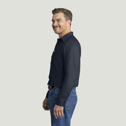 Red Kap Long Sleeve Cotton Work Shirt - Wrinkle-Resistant