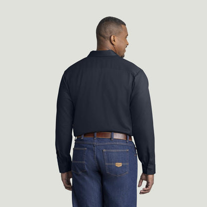 Red Kap Long Sleeve Cotton Work Shirt - Wrinkle-Resistant
