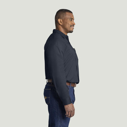 Red Kap Long Sleeve Cotton Work Shirt - Wrinkle-Resistant