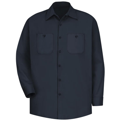 Red Kap Long Sleeve Cotton Work Shirt - Wrinkle-Resistant