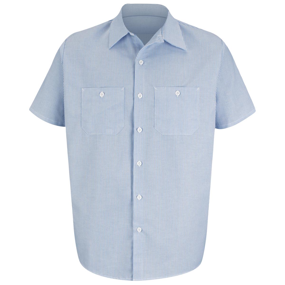 Red Kap Short Sleeve Industrial Stripe Work Shirt