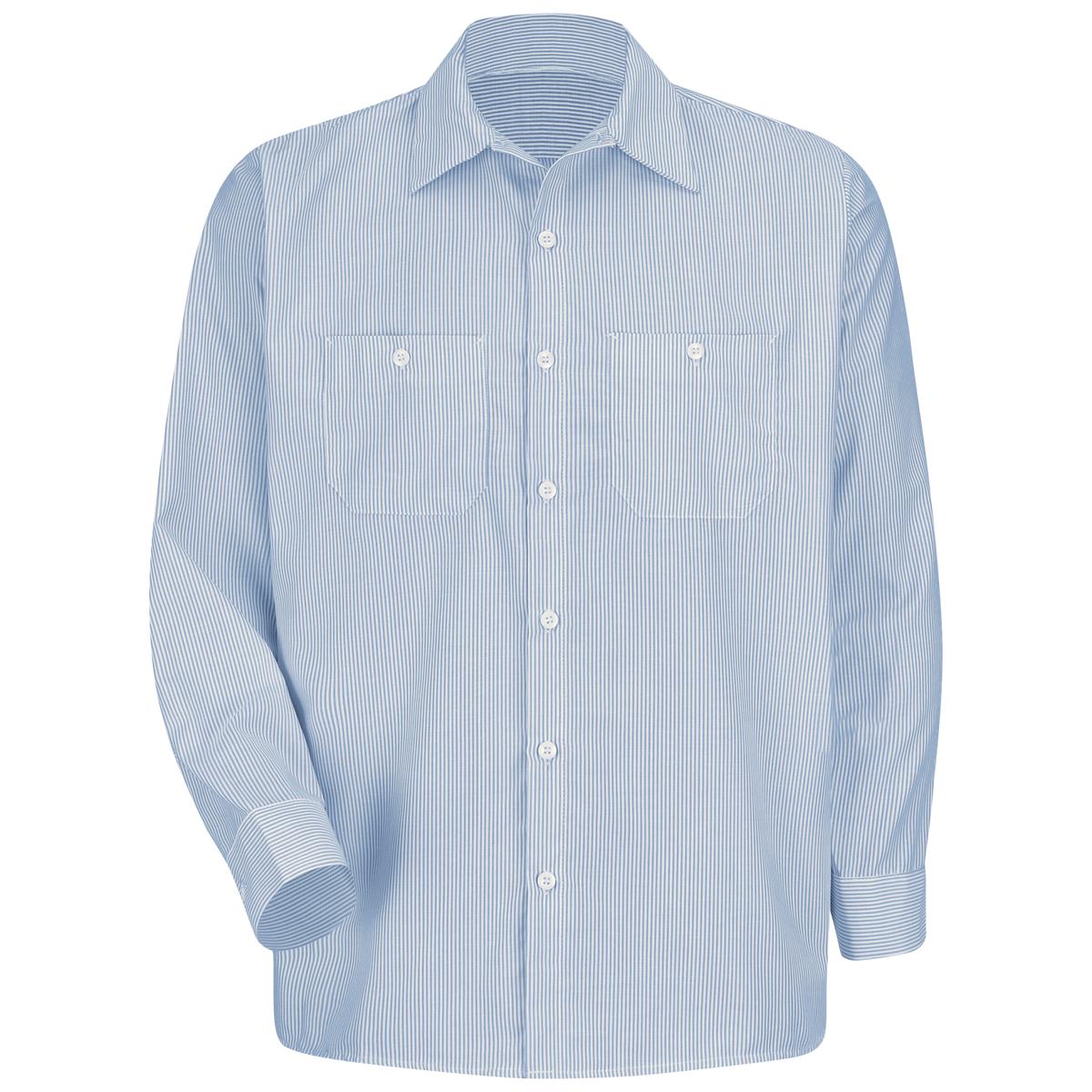 Red Kap Long Sleeve Industrial Stripe Work Shirt