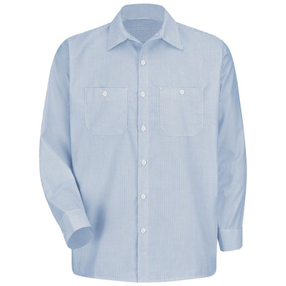 Red Kap Long Sleeve Industrial Stripe Work Shirt